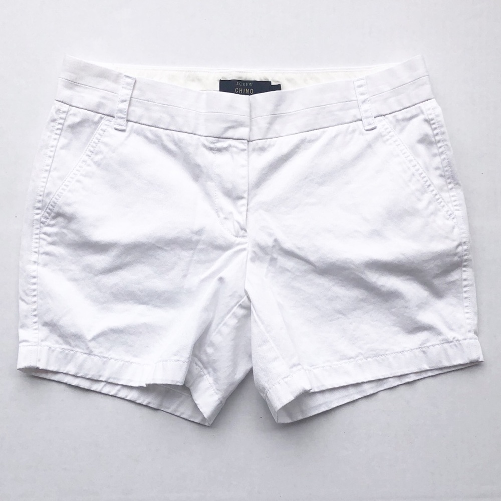 J. Crew White Chino Shorts sz 4 - Picture 1 of 5